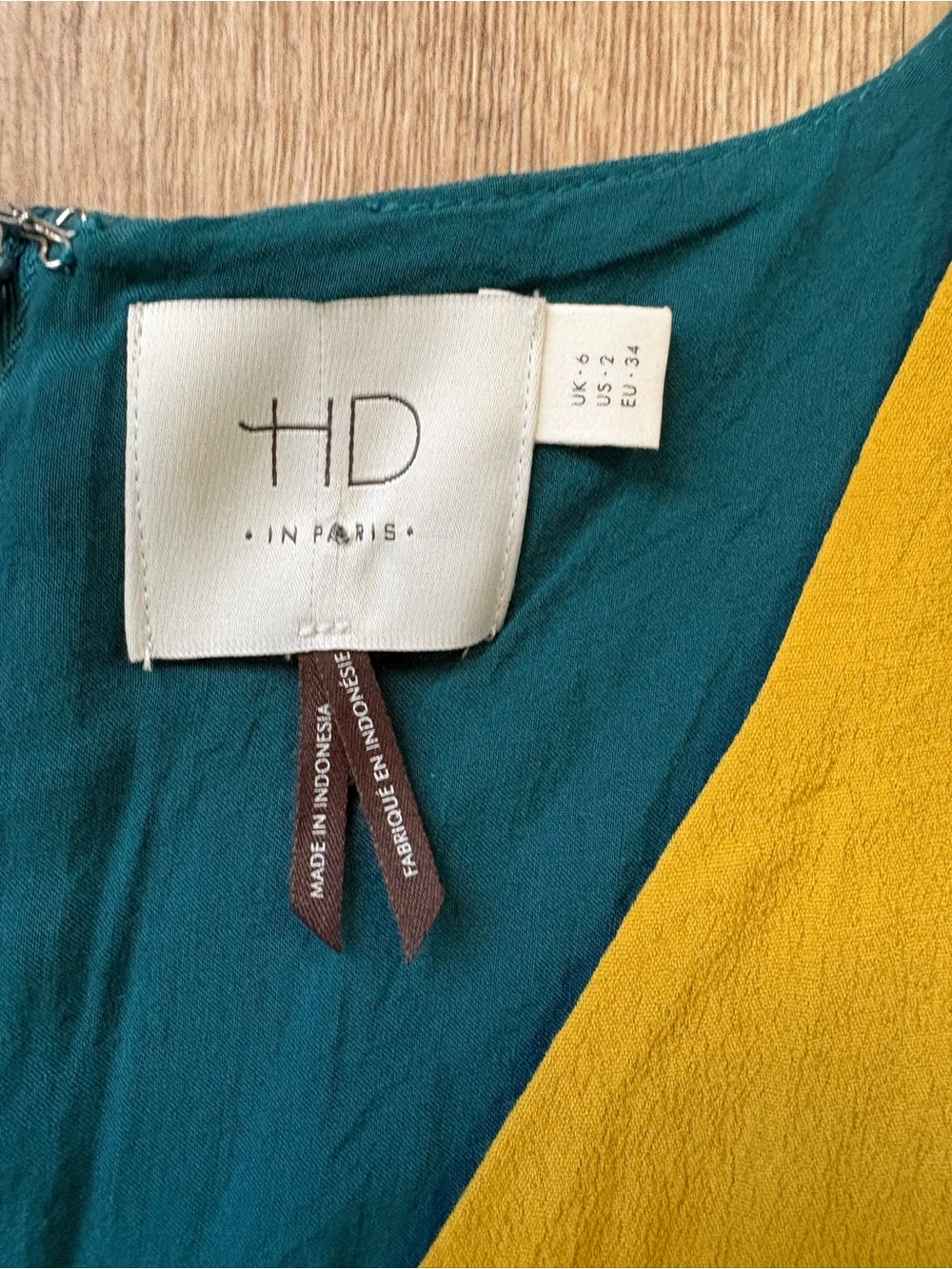 HD in Paris Anthropologie Jules Colorblock retro boho summer dress - Picture 2 of 7